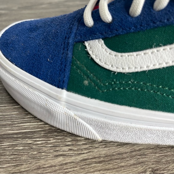 Vans Old Skool Unisex Color Block Blue Green Yellow Red Men 6.5 Woman 8 Shoes - Picture 7 of 11